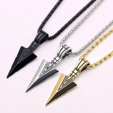 Arrow Head Pendant Rope Chain Necklace - Necklaces - Ornaments Co - Ornaments Co - 18K Gold Plated - 