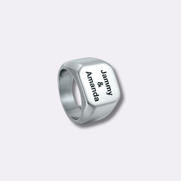 Signia Engraved Signet Ring For Men - Personalized Ring For Men ...