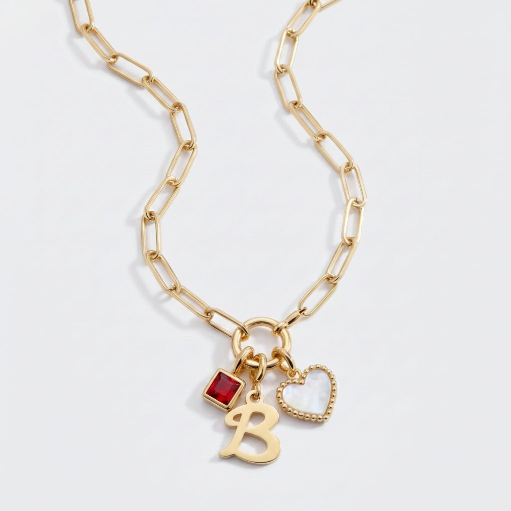 Build Your Own Charm Necklace | Personalized Custom Gold Charm Necklace ...