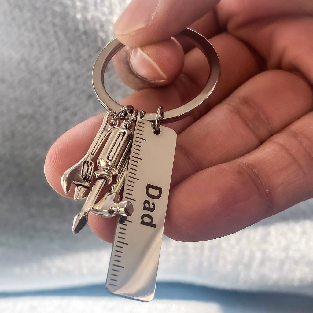 Hand Man Keychain Stainless Steel Keychain Tool Kit Set Fathers Day Gift Handyman, Key ...