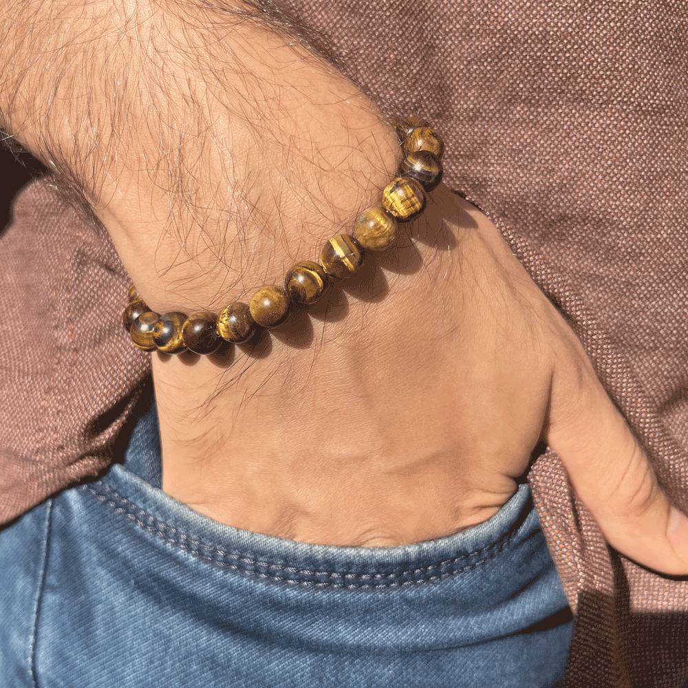 Tiger Eye Beaded Bracelet For Men - Bracelets - Ornaments Co - Ornaments Co - 6 MM - 